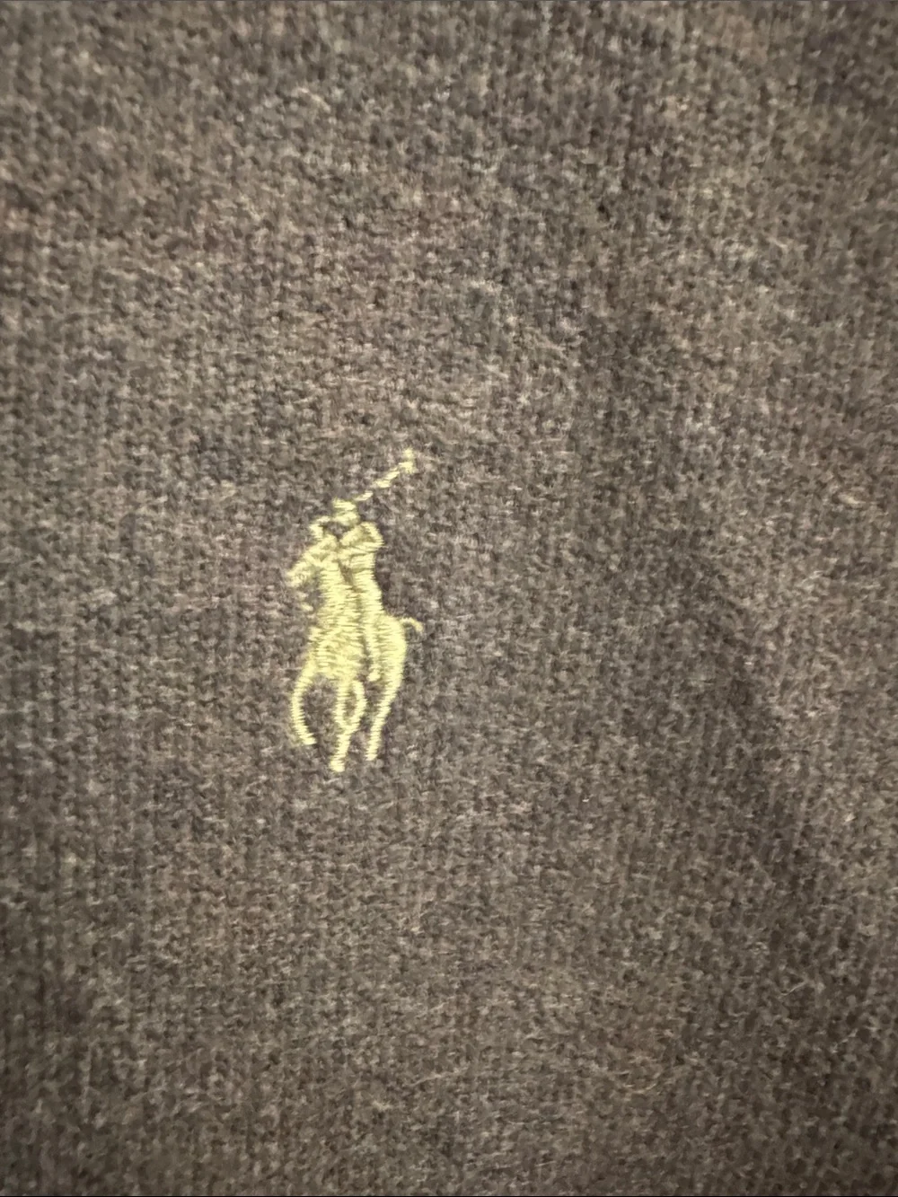 Polo by Ralph Lauren Brown Shawl-Collar Pullover with Gold Pony